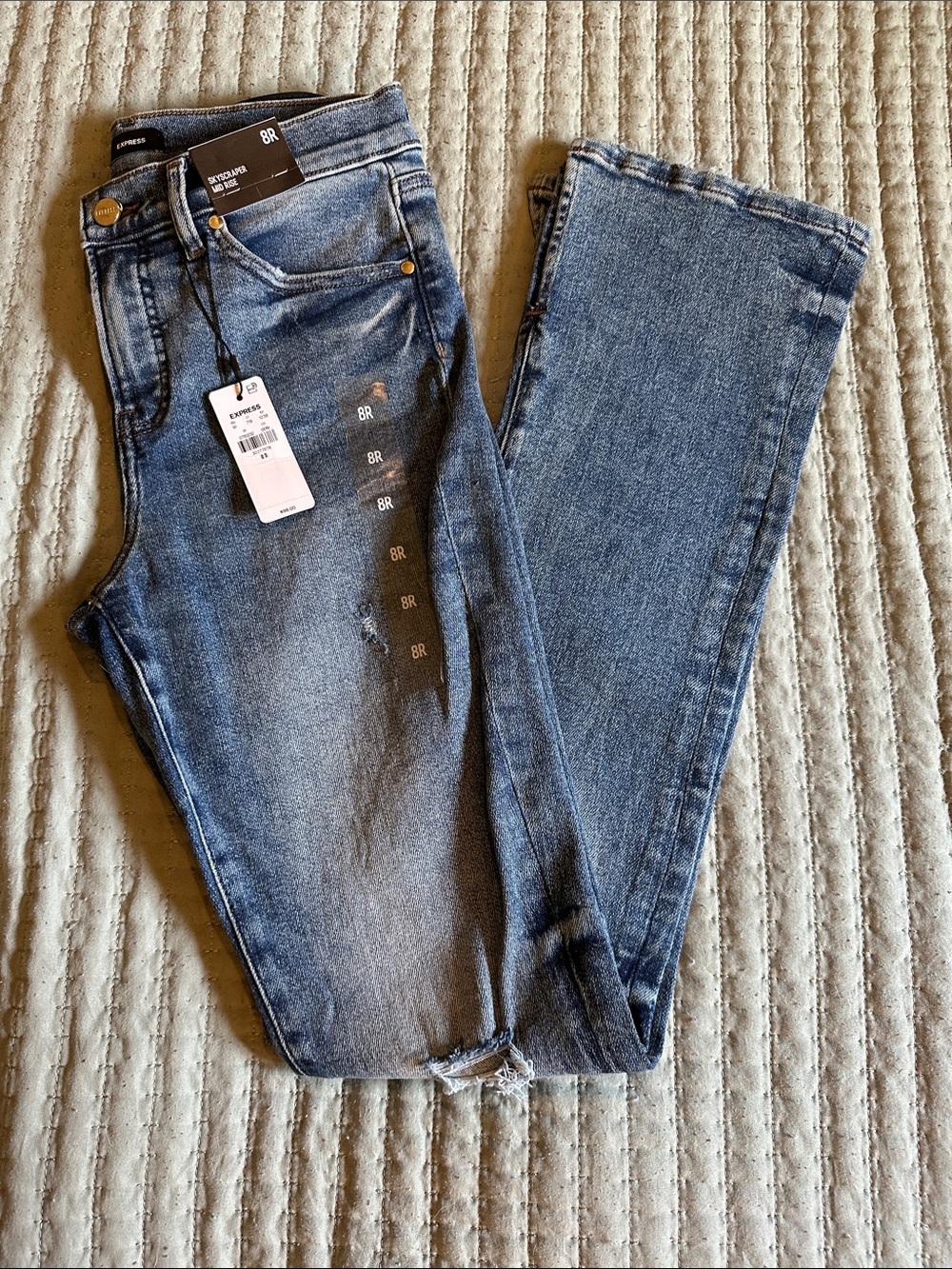 Express Women’s Skinny Jeans - Faded Blue Wash